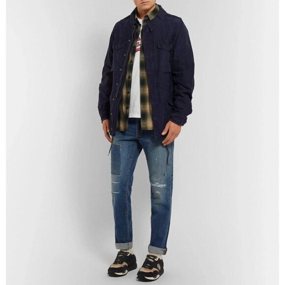 Visvim Logo-Print Cotton-Jersey T-Shirt Size M White Red Mens NWT - Picture 15 of 16